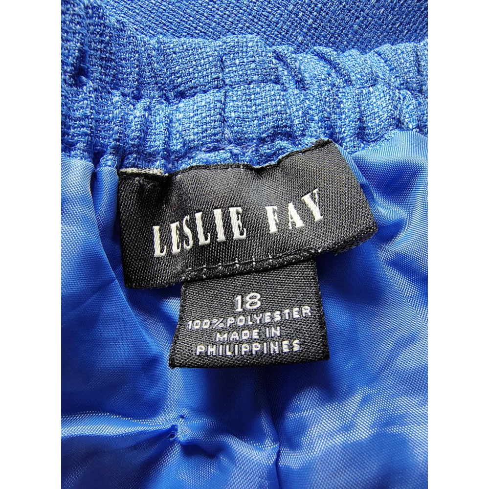 Leslie Fay Vintage 90s Periwinkle Pant Suit | High Rise Power Set | Size 18 - Picture 9 of 12